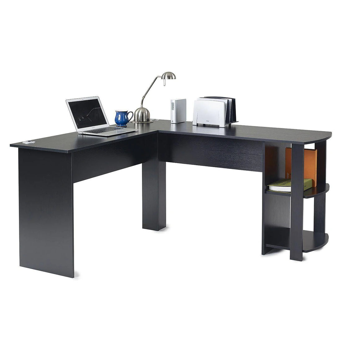 L Shaped Desk in Black