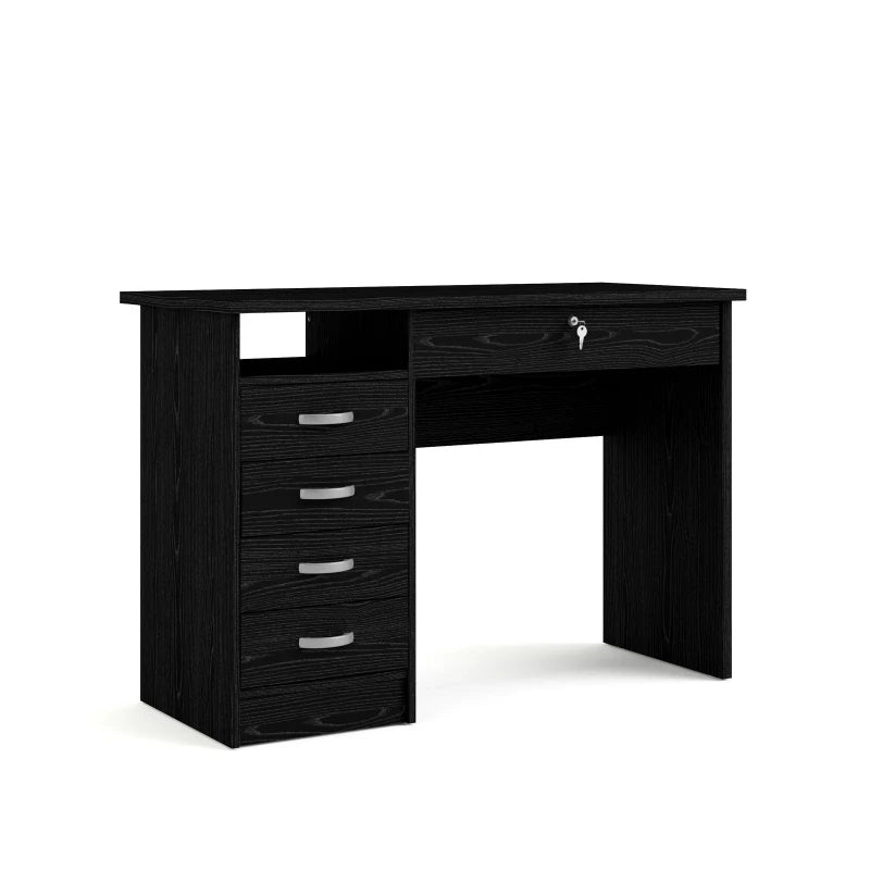 Computer Black Work Table with five Drawers