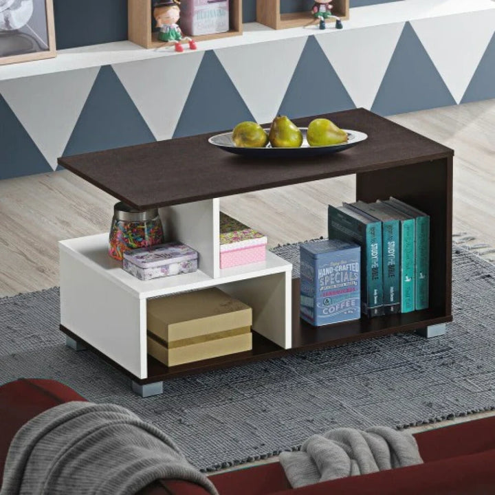 SEASON – Storage  Center Table Dark Brown & White
