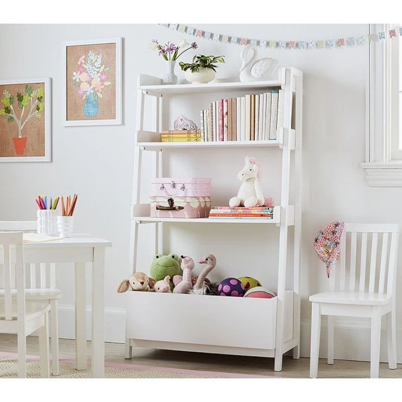 VIVIANA – Kids White Angled Bookshelf