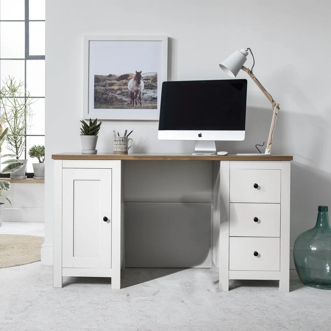 3 Drawer Desk - Alabaster White