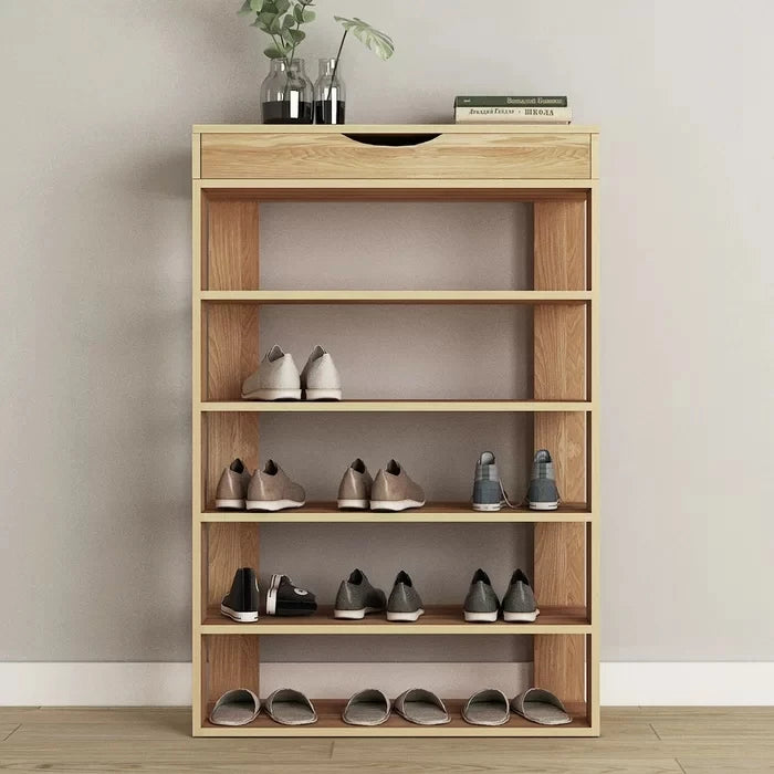 CIPELA – Light Brown Shoe Rack with Drawer