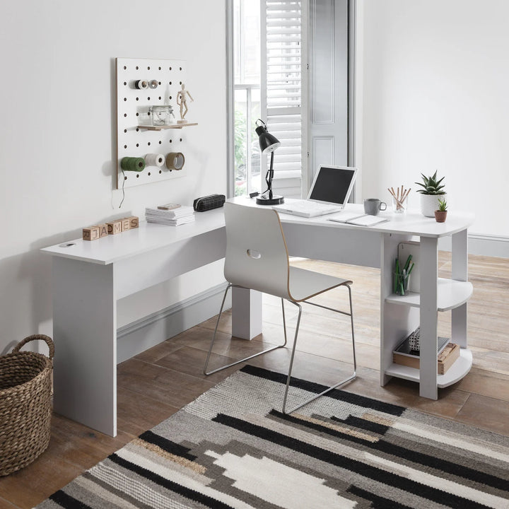 Corner Desk - L-Shaped - White