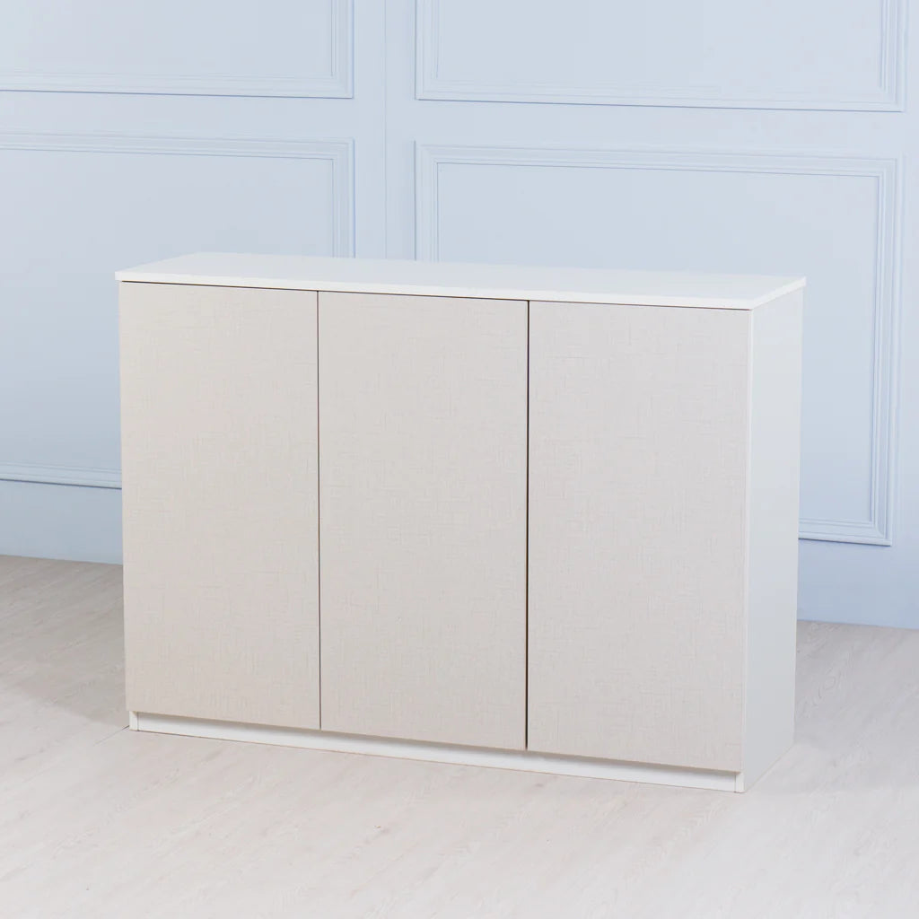 3 Door Storage Cabinet in White