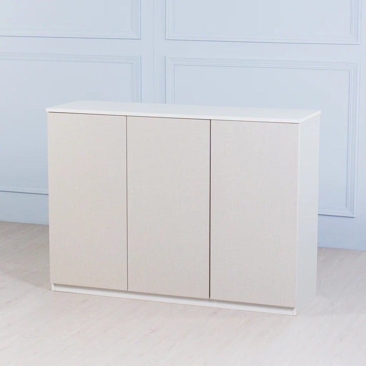 3 Door Storage Cabinet in White