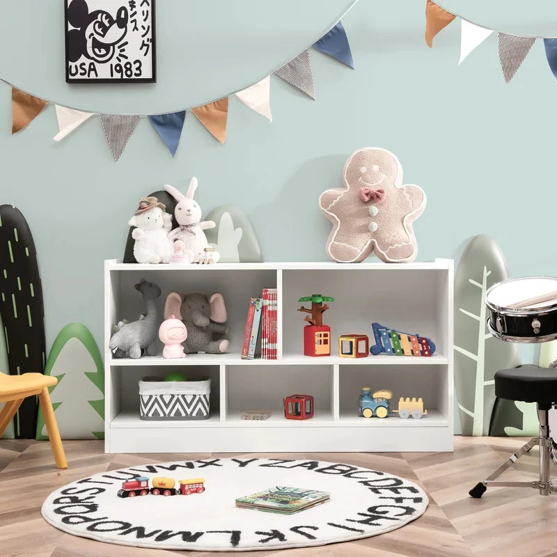 BOOKMAN – White Multiple Compartments Kids Bookshelf