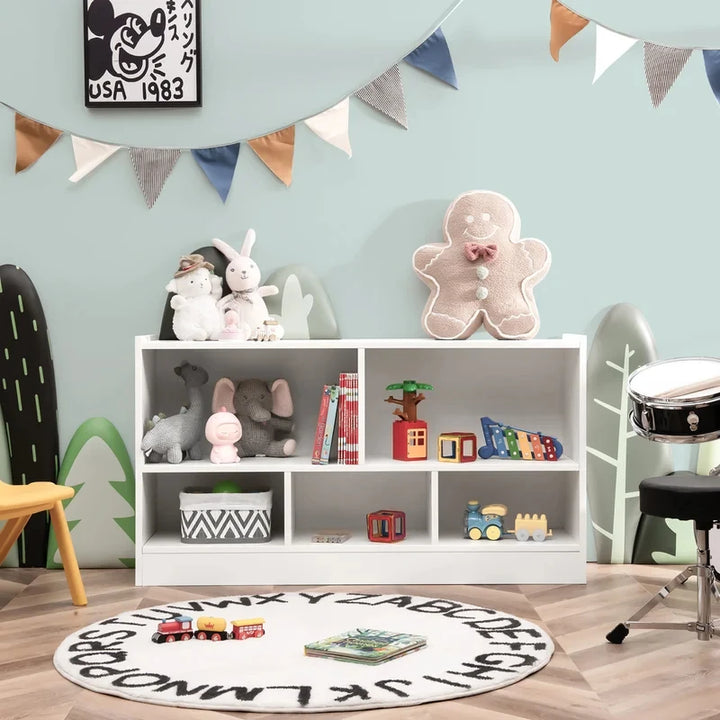 BOOKMAN – White Multiple Compartments Kids Bookshelf