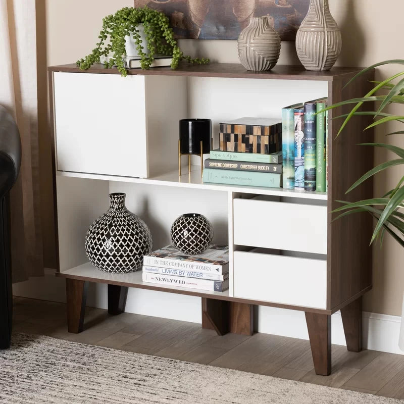 CASSIE – White & Dark Brown Kids Bookshelf