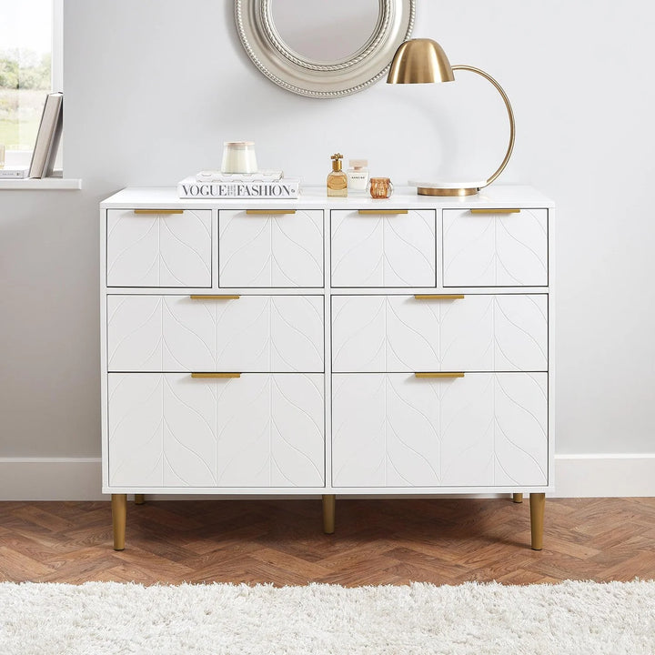 8 Drawer Chest of Drawers - White