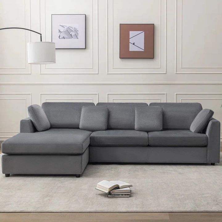 GROOVE – Grey L Shape Sofa with Daybed