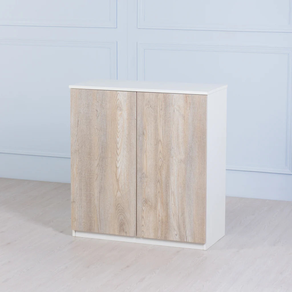 2 Door Storage Cabinet in White