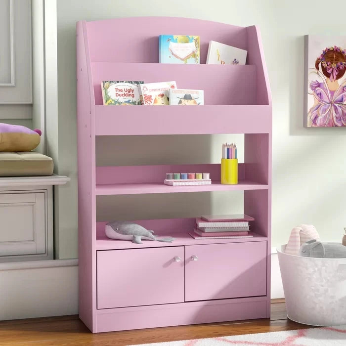 KURDISH – Pink Kids Bookshelf with Lower Cabinet