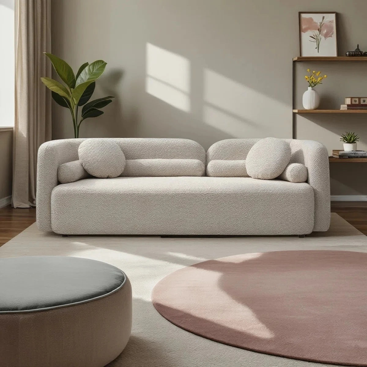SEROVA – Modern Curved Style Three Seater Couch