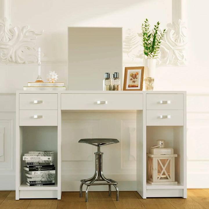 COLLINS – Vanity Table With Drawers & Shelves
