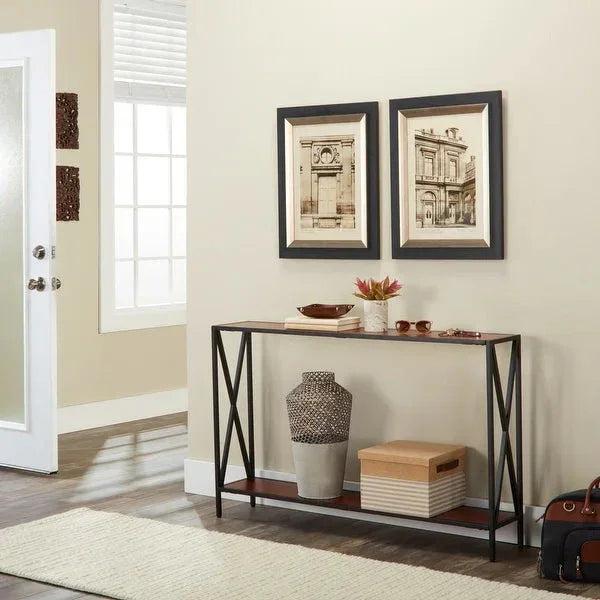Cross Design Console Table