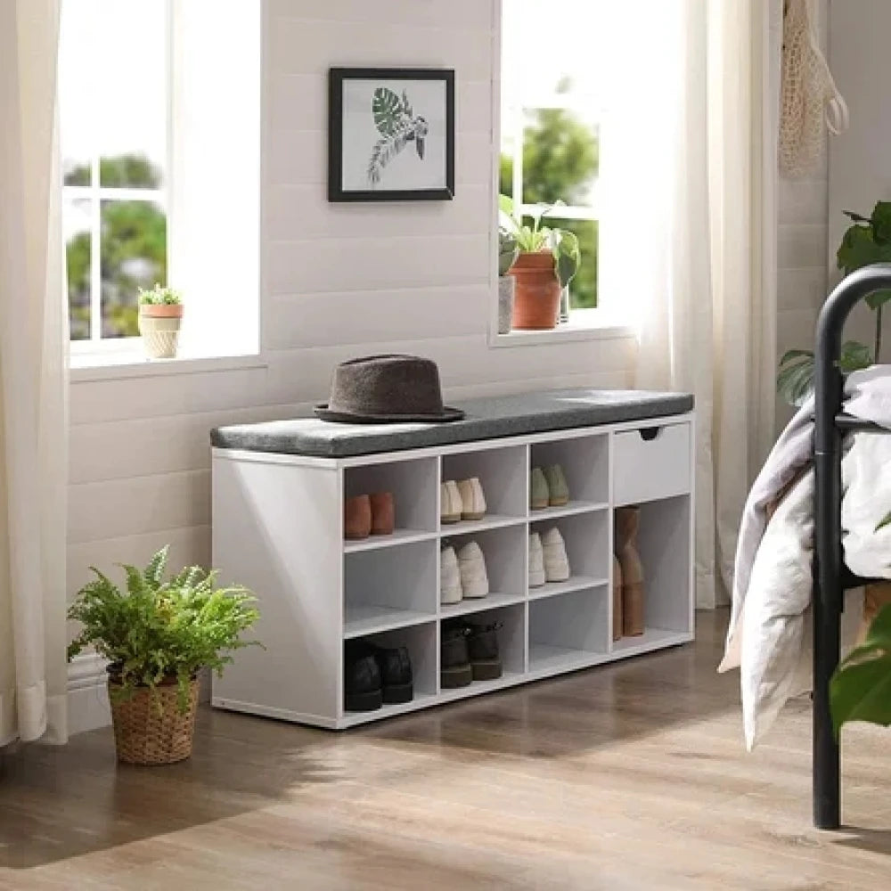 HERVE – Single Drawer Shoe Storage Bench