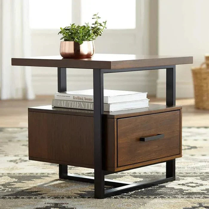 1-Drawer Modern End Table Side Table