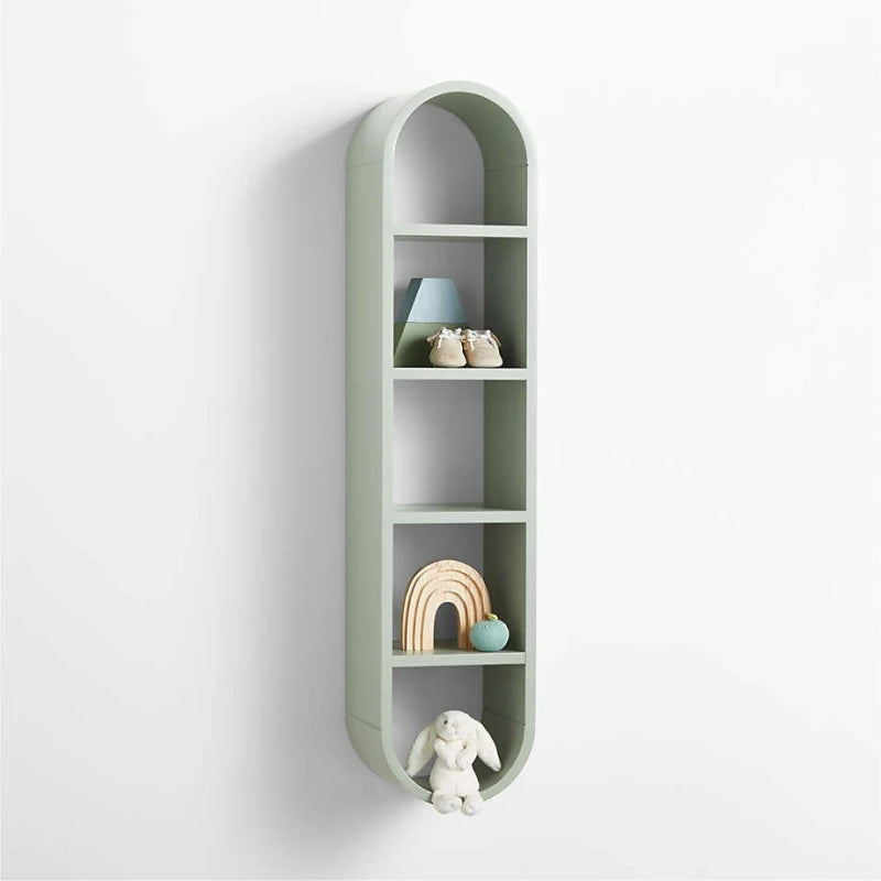 ALIVIA – Green Oval Shaped Kid’s Wall Shelf