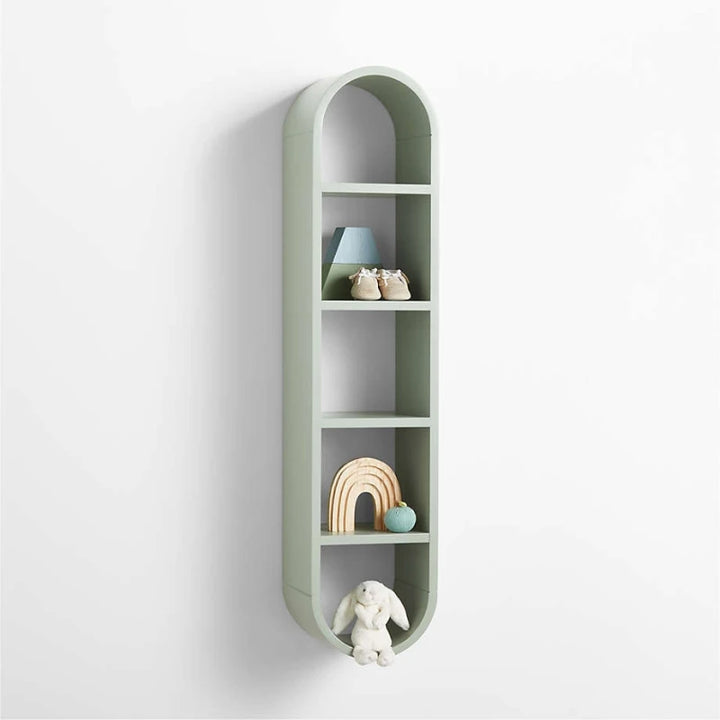 ALIVIA – Green Oval Shaped Kid’s Wall Shelf