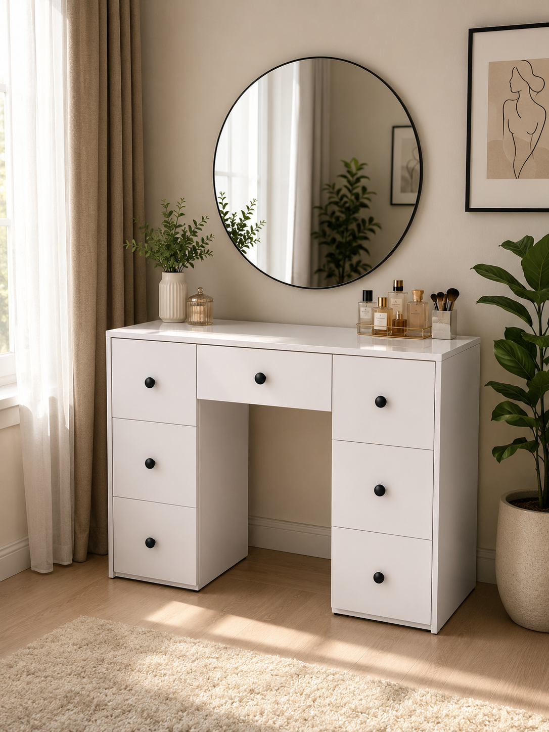 Mira White Vanity