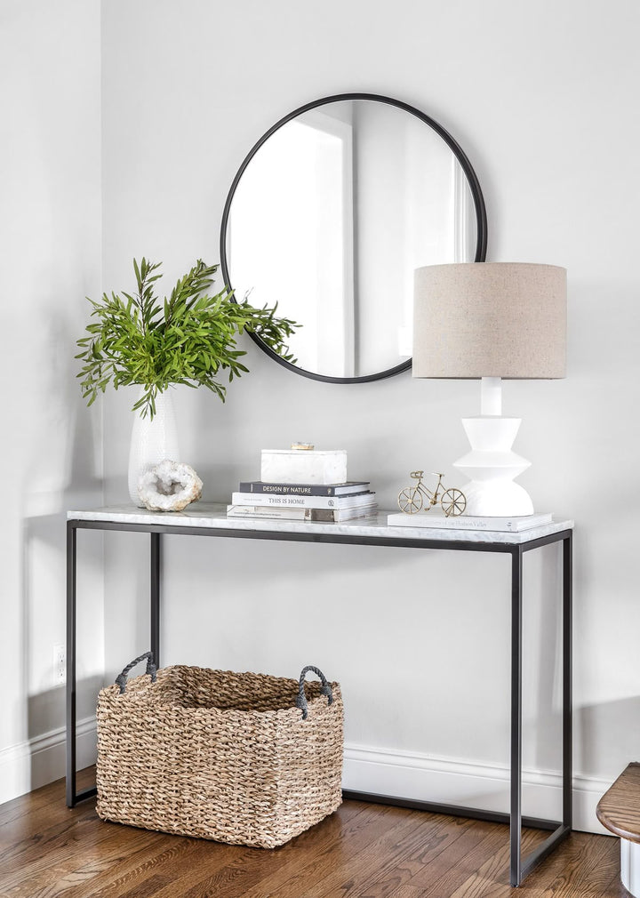 Modern Industrial Marble Surface Hallway Dressing Table