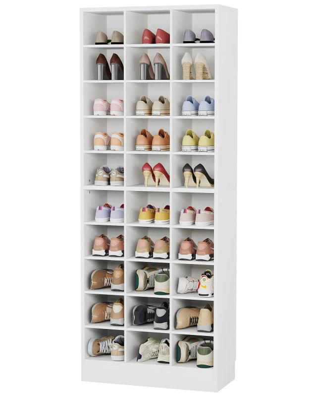 CUBBIES – Thirty Cube White Shoe Rack