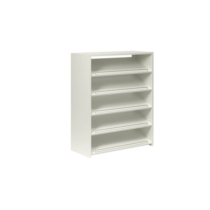 LMELDA – Five Slanted Shelf Shoe Rack with Silver Fence