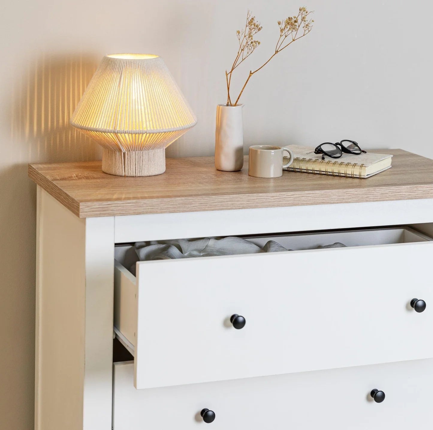 4 Drawer Tall Chest of Drawers - Alabaster White