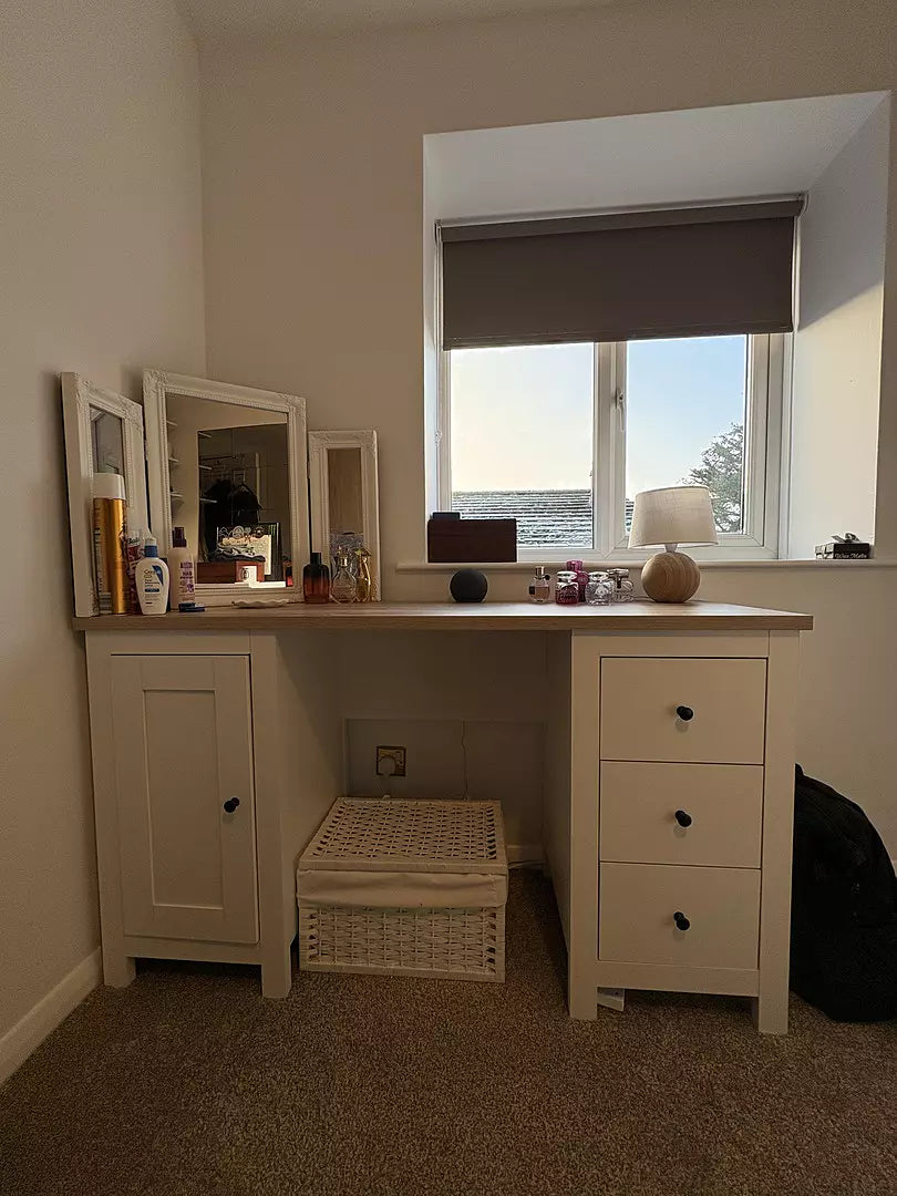 3 Drawer Desk - Alabaster White