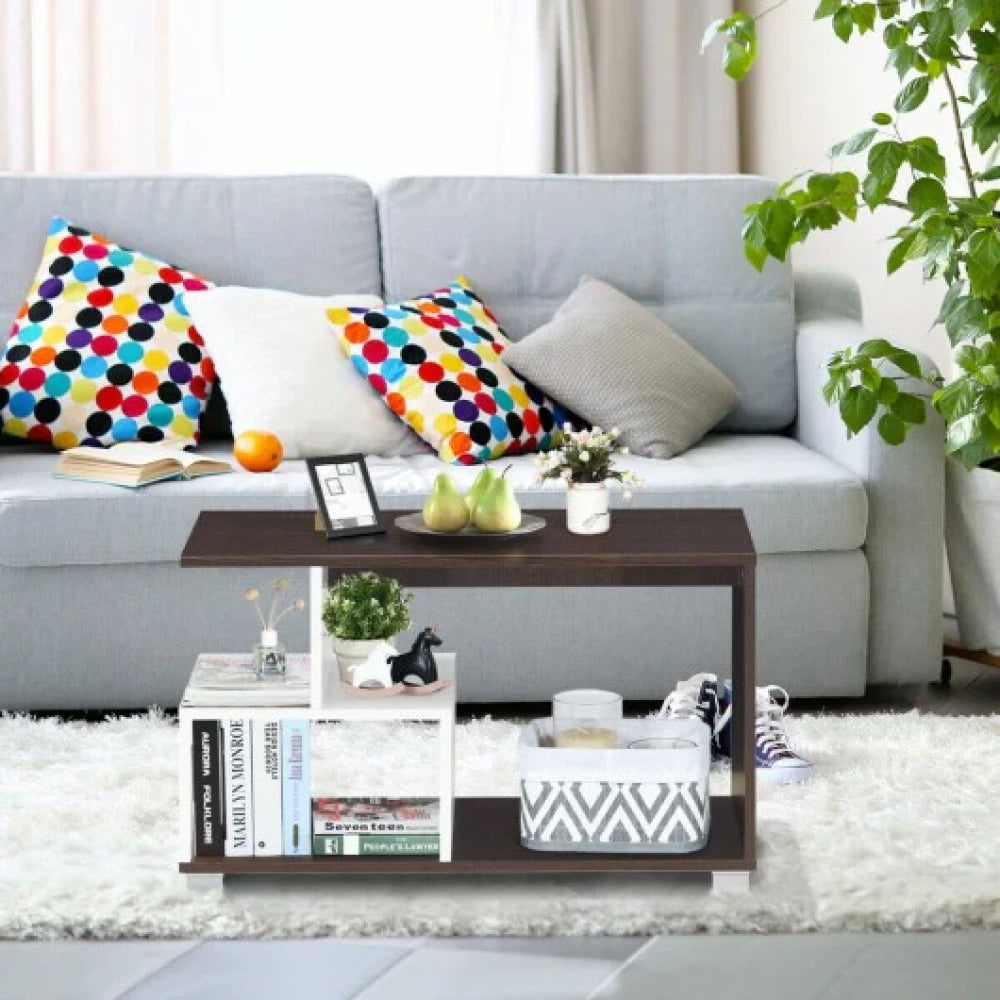 SEASON – Storage  Center Table Dark Brown & White