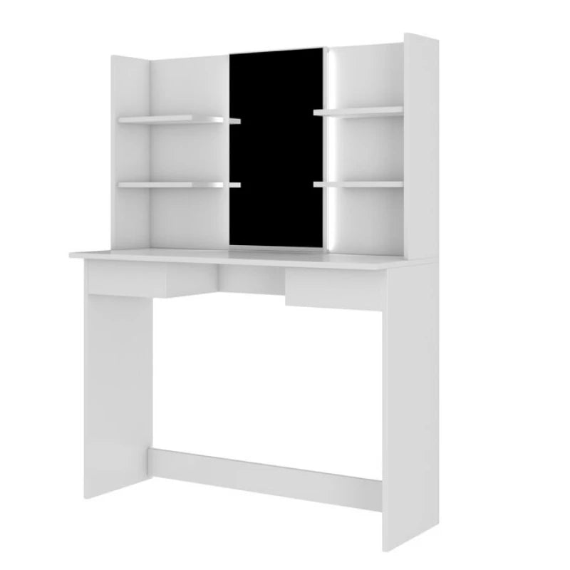 FARRAH – Open Shelves Vanity Table with Mirror