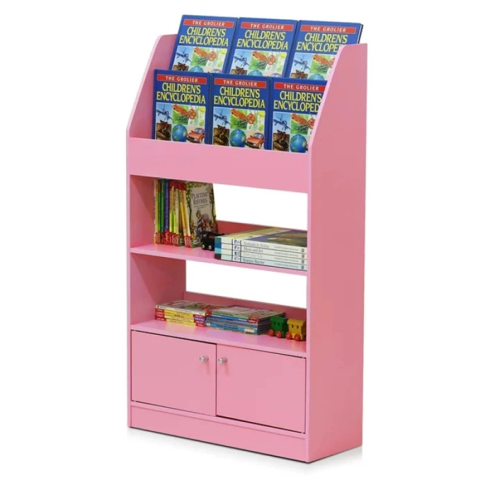 KURDISH – Pink Kids Bookshelf with Lower Cabinet