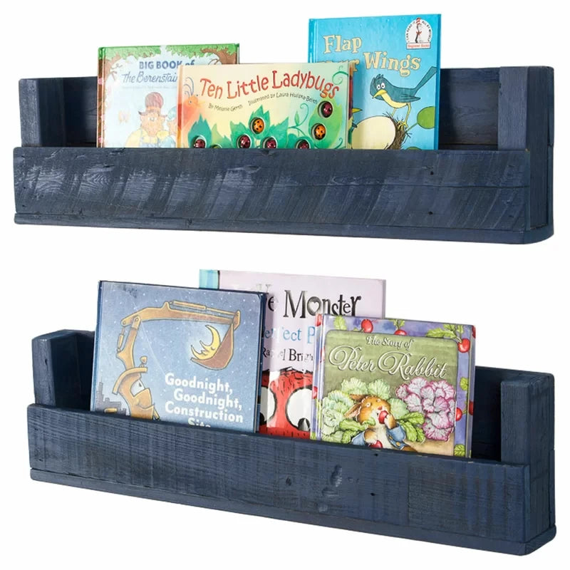 REGAL – Rustic Blue Wall Shelves Set of Two