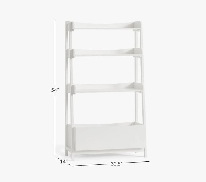 VIVIANA – Kids White Angled Bookshelf