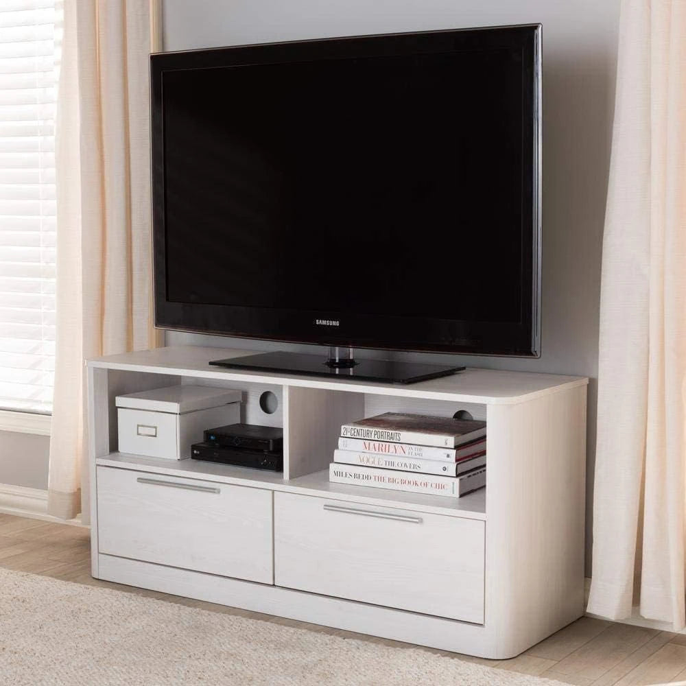 EGAS – Space Saving White TV Stand