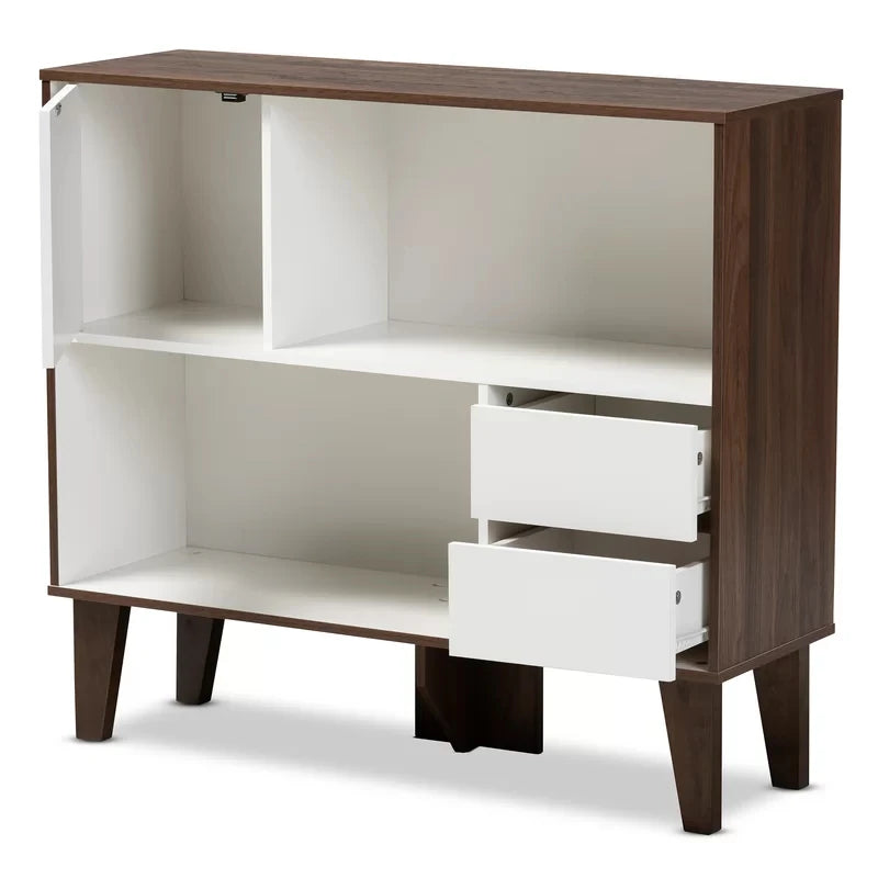 CASSIE – White & Dark Brown Kids Bookshelf