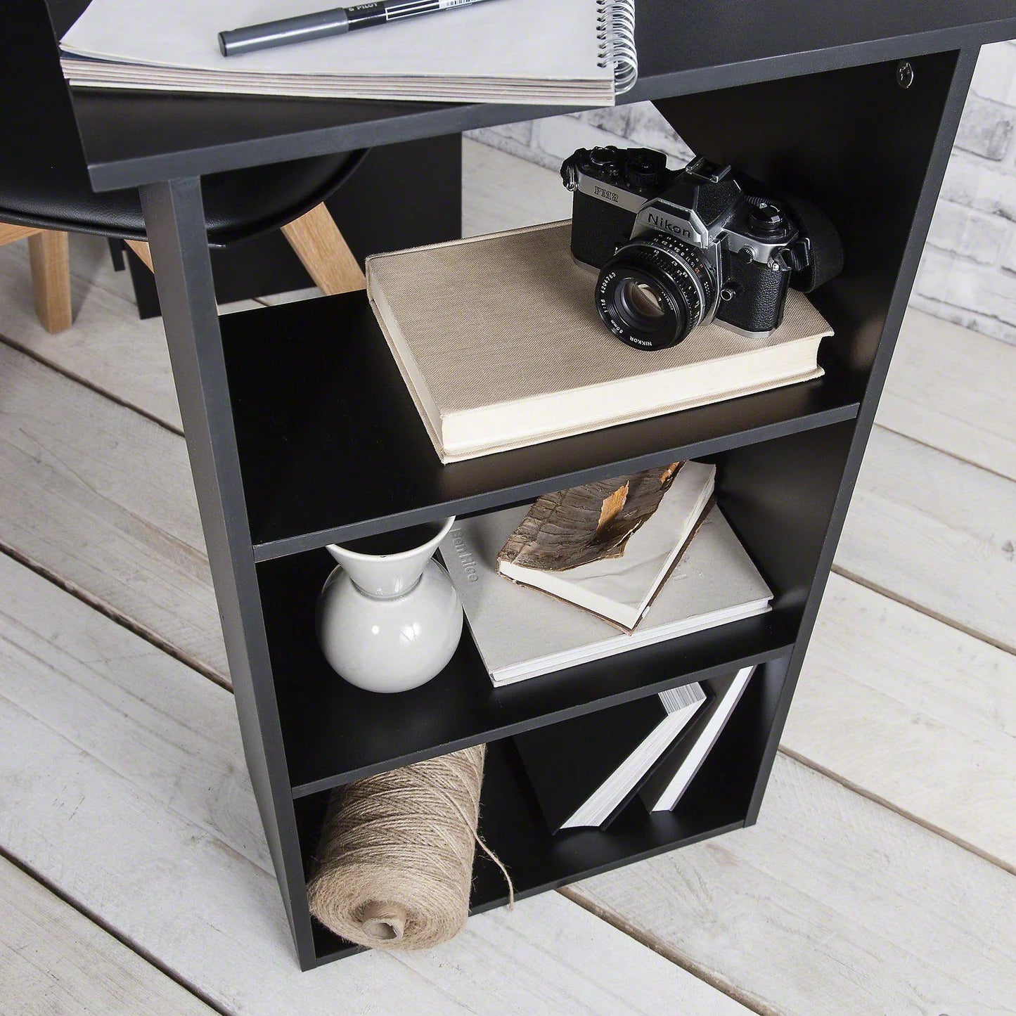 3 Drawer Desk - Black
