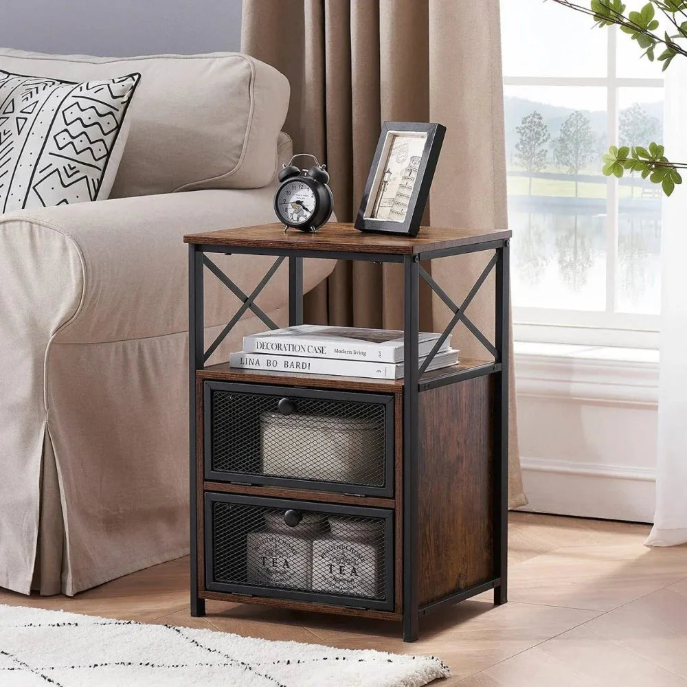 End Side Table with Storage Space