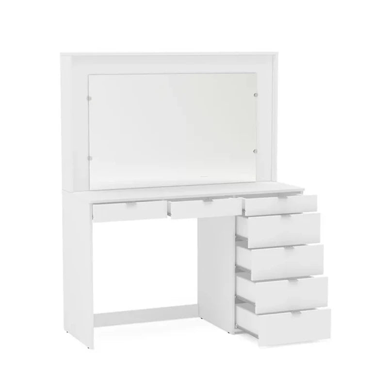 STARRY – Vanity Desk with Seven Storage Drawers & Mirror