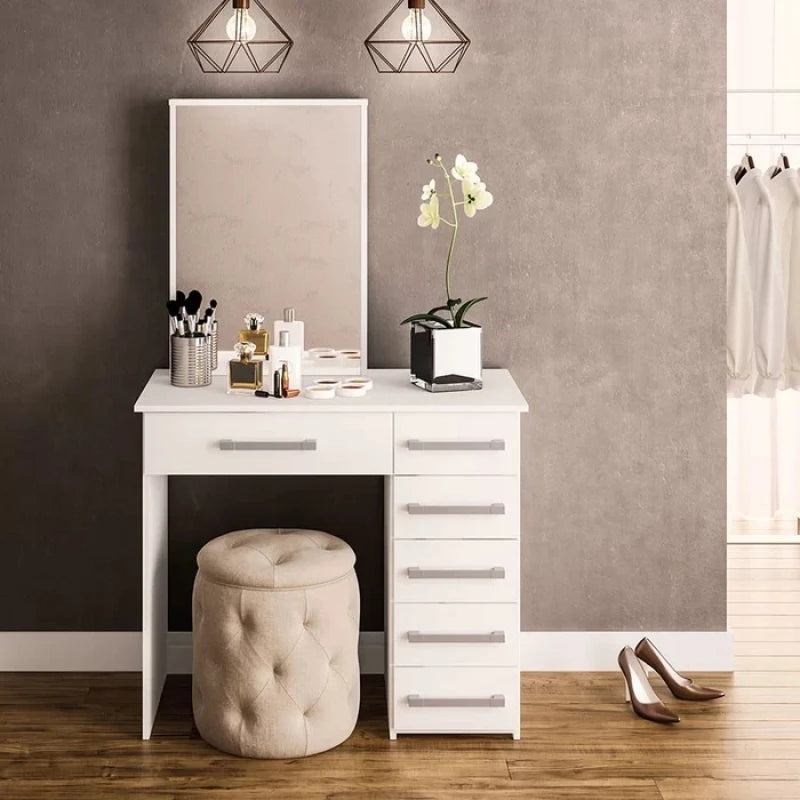 GRACE – White Vanity Table with Mirror