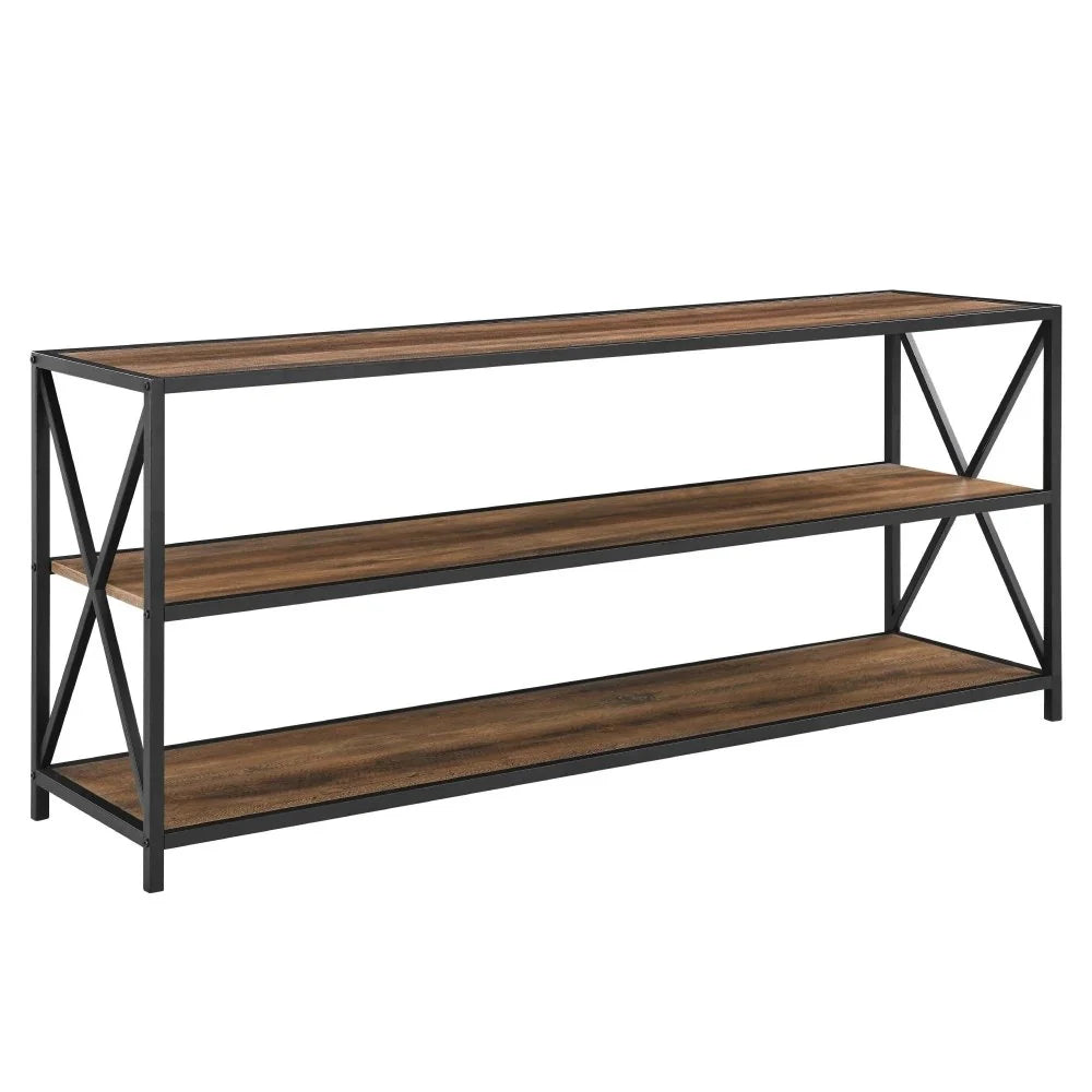 Middlebrook Designs Hattie 60-inch X-frame Bookshelf - Black Metal