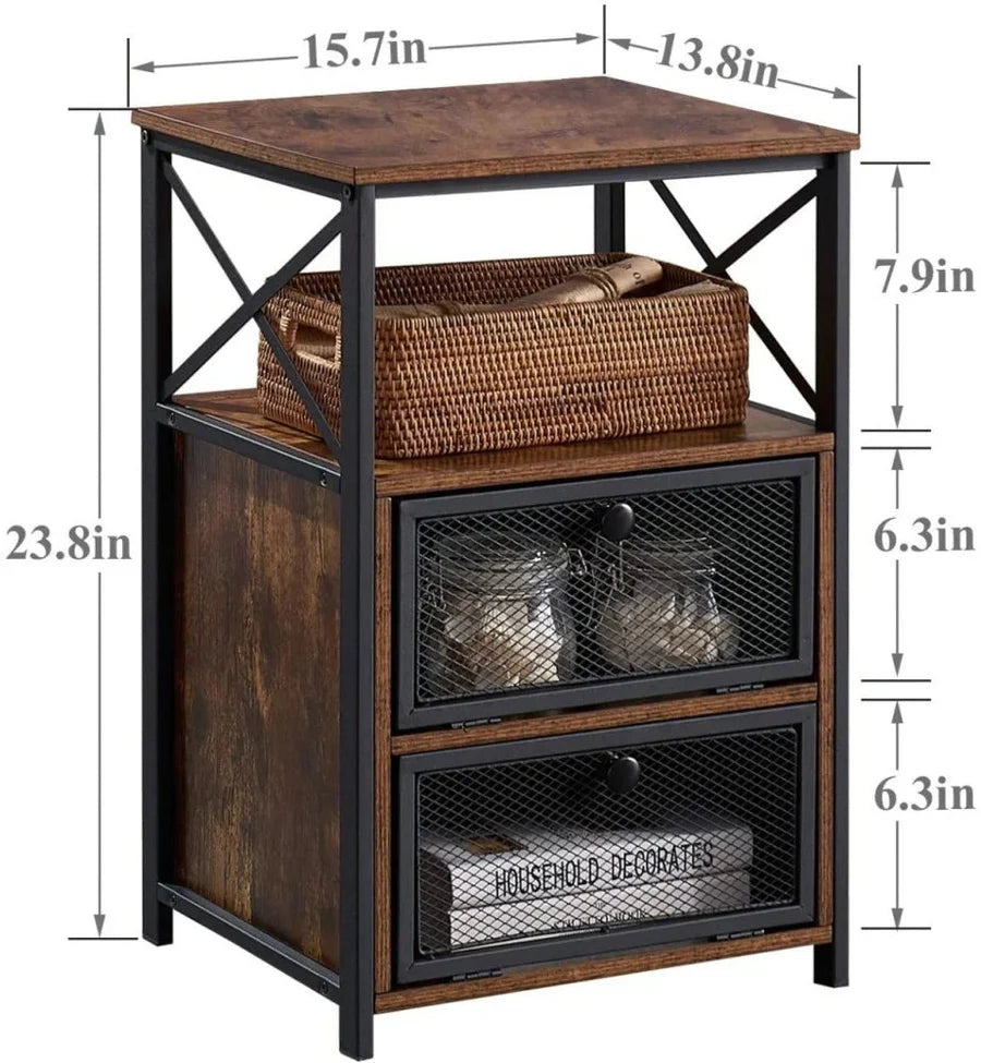 End Side Table with Storage Space
