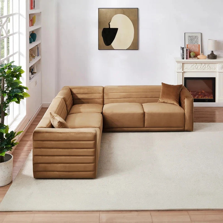 NUTTURA – Peanut Brown L shape Sofa