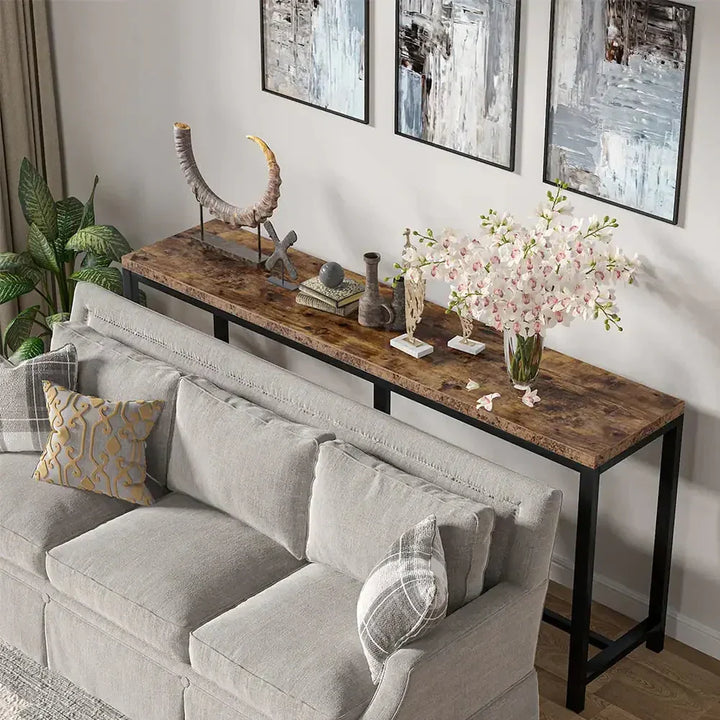 Modern Extra Long Narrow Console Sofa Table