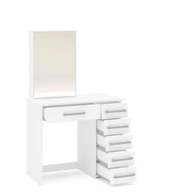 GRACE – White Vanity Table with Mirror
