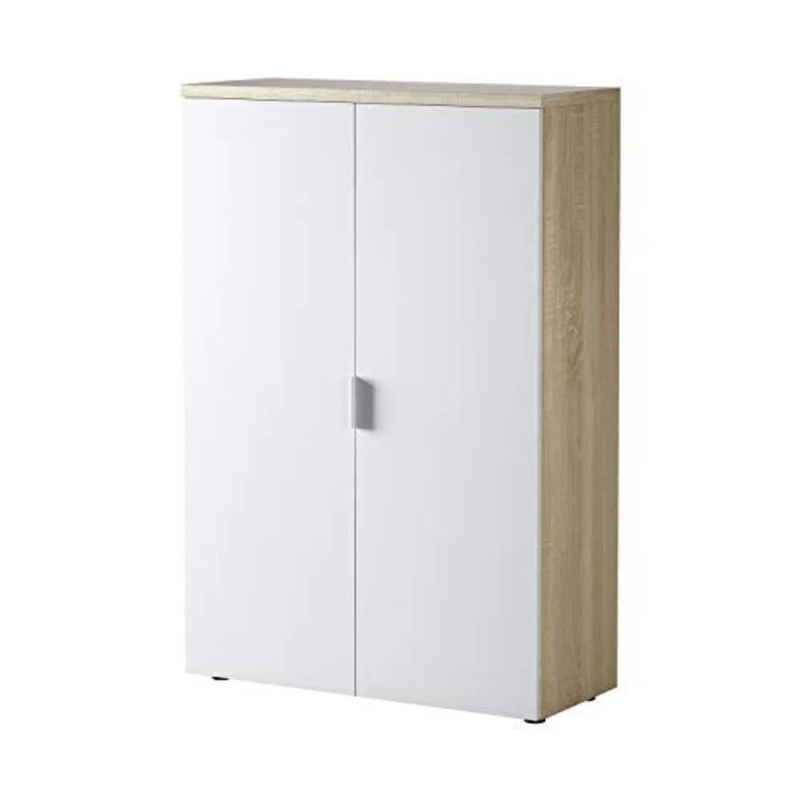 FLORID – White & Oak Compact Storage Cabinet