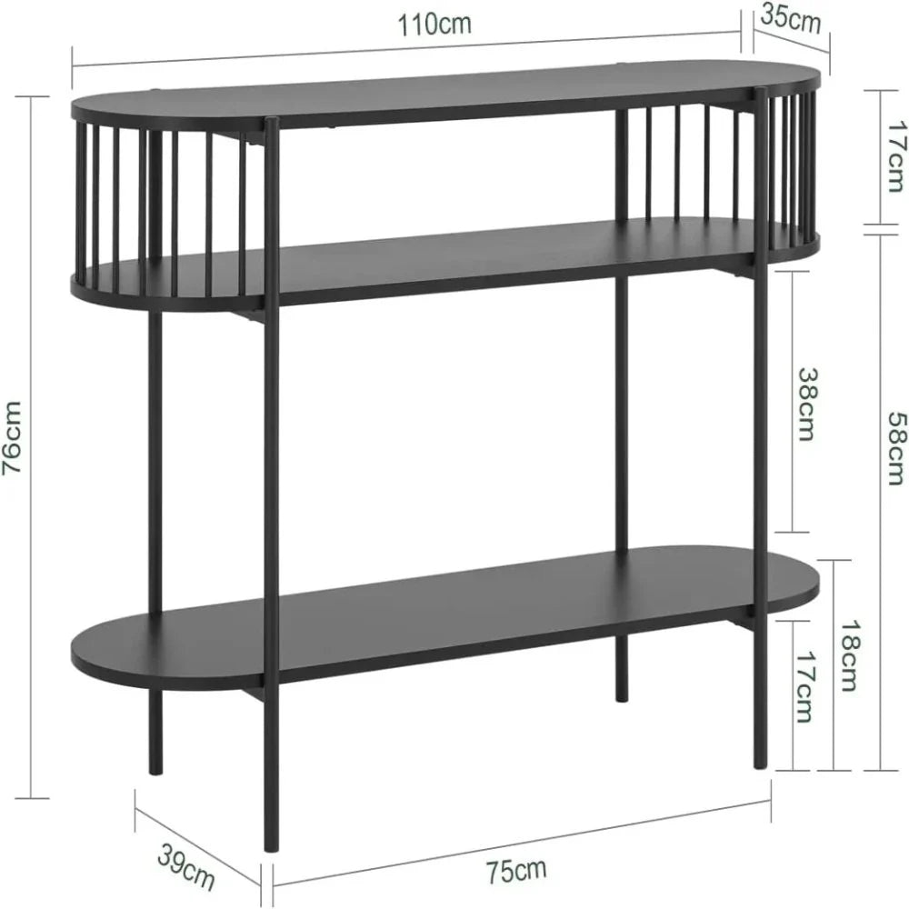 3 Tiers Console Table Hall Table Living Room Console Table