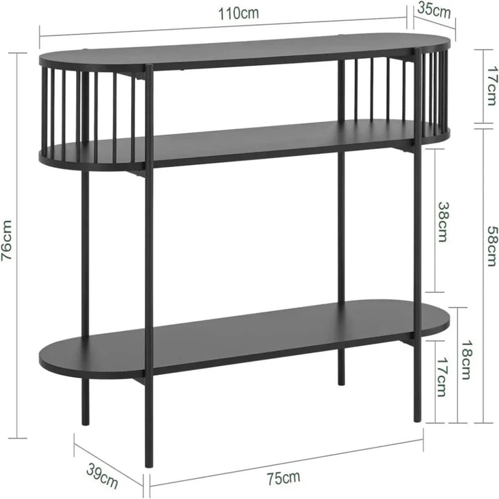3 Tiers Console Table Hall Table Living Room Console Table