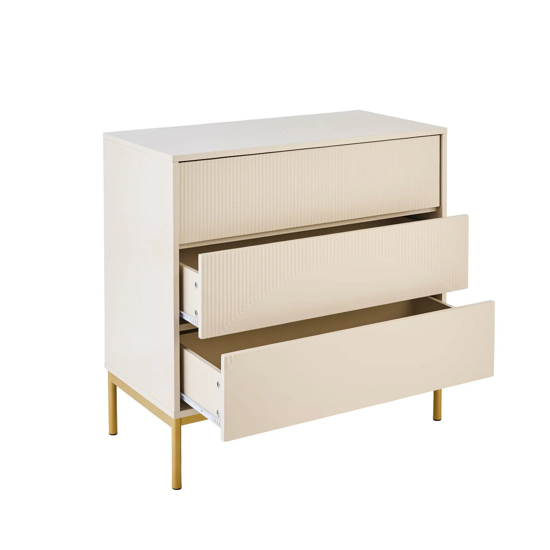 80cm 3 Drawer Chest of Drawers - Driftwood