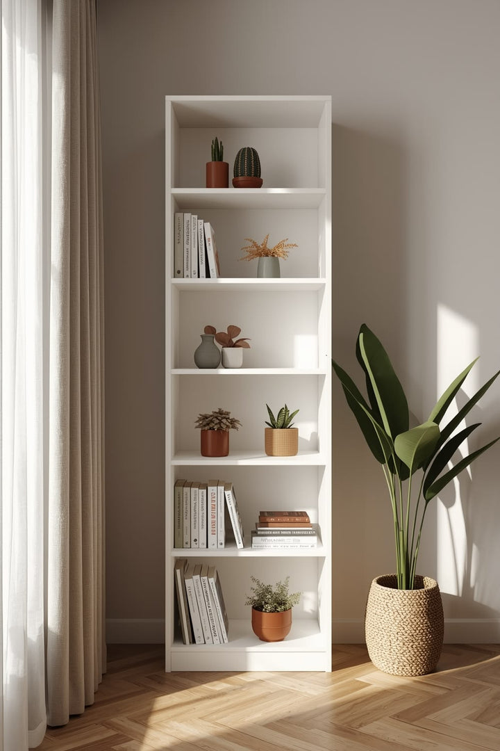 Wide 6-Tier Bookshelf